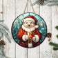 Stained Glass Christmas #3 - 10" Round Door Hanger