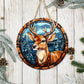 Stained Glass Christmas #4 - 10" Round Door Hanger