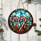 Stained Glass Christmas #8 - 10" Round Door Hanger