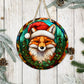 Stained Glass Christmas #9 - 10" Round Door Hanger