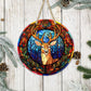 Stained Glass Christmas #11 - 10" Round Door Hanger