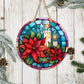Stained Glass Christmas #12 - 10" Round Door Hanger