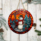 Stained Glass Christmas #14 - 10" Round Door Hanger