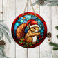 Stained Glass Christmas #17 - 10" Round Door Hanger