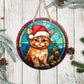 Stained Glass Christmas #18 - 10" Round Door Hanger