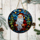 Stained Glass Christmas #19 - 10" Round Door Hanger
