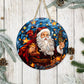 Stained Glass Christmas #20 - 10" Round Door Hanger