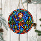 Stained Glass Christmas #22 - 10" Round Door Hanger