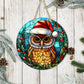 Stained Glass Christmas #25 - 10" Round Door Hanger