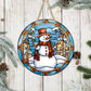 Stained Glass Christmas #27 - 10" Round Door Hanger