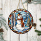 Stained Glass Christmas #28 - 10" Round Door Hanger