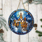 Stained Glass Christmas #30 - 10" Round Door Hanger