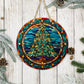 Stained Glass Christmas #31 - 10" Round Door Hanger