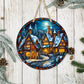 Stained Glass Christmas #32 - 10" Round Door Hanger