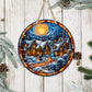Stained Glass Christmas #33 - 10" Round Door Hanger