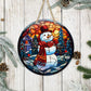 Stained Glass Christmas #34 - 10" Round Door Hanger
