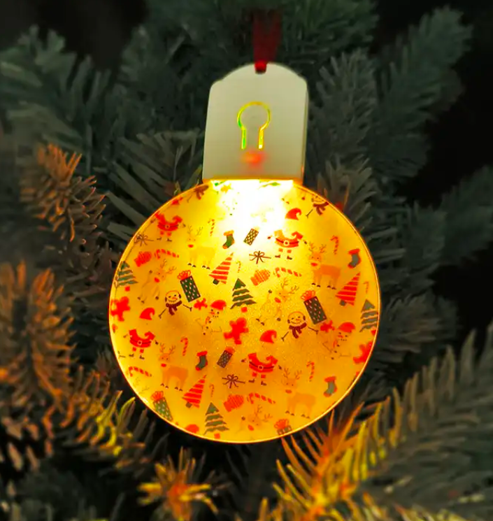 3" Acrylic LED Ornament - Custom Image
