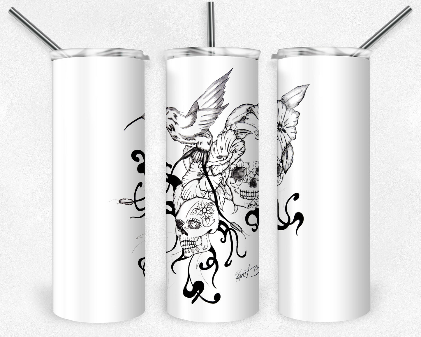 Kevin Lefebvre Original Skulls 20oz Skinny Tumbler