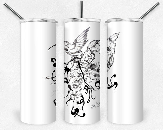 Kevin Lefebvre Original Skulls 20oz Skinny Tumbler