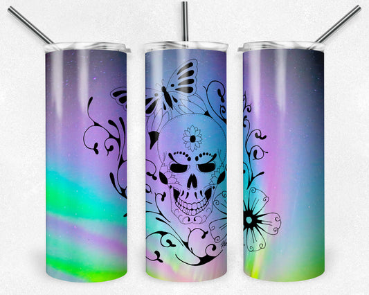 Kevin Lefebvre Sugar Skulls 1 20oz Skinny Tumbler
