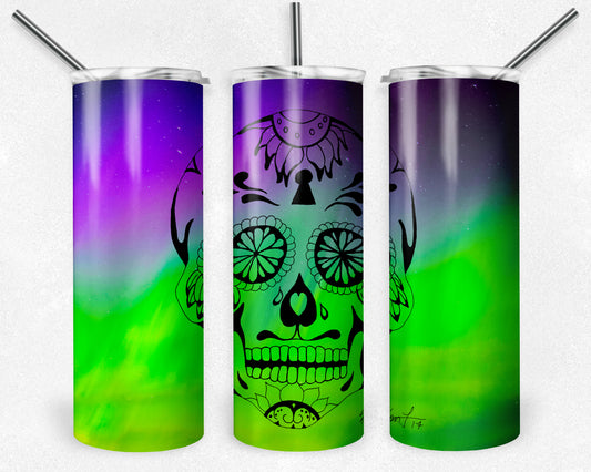 Copy of Kevin Lefebvre Sugar Skulls 2 20oz Skinny Tumbler