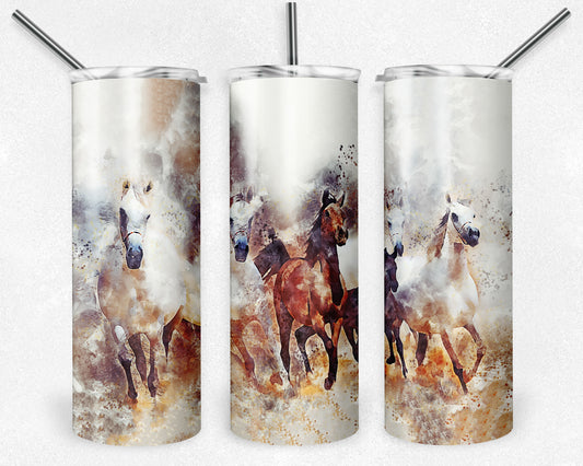 Wild Horses 20oz Skinny Tumbler