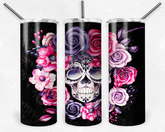 Sugar Roses 20oz Skinny Tumbler