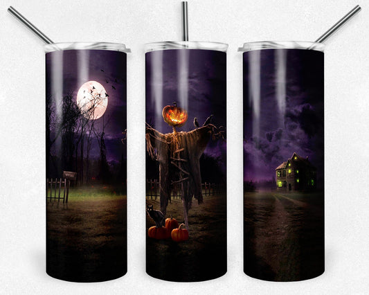 Halloween Scarecrow 20oz Skinny Tumbler