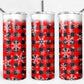 Snowflake Plaid Christmas 20oz Skinny Tumbler