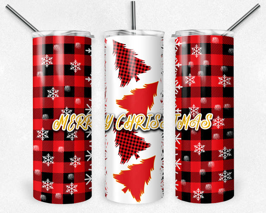 Merry Christmas 20oz Skinny Tumbler