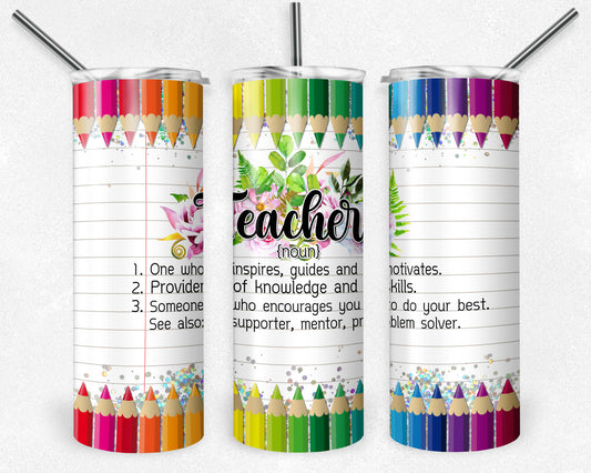 Teacher 20oz Skinny Tumbler