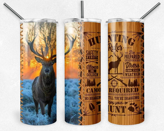 Hunting Rules 20oz Skinny Tumbler