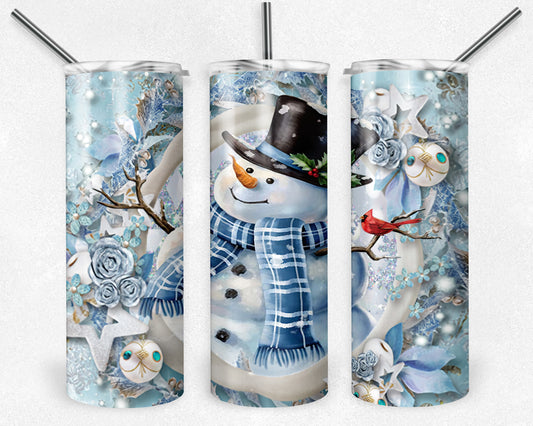 Snowman 20oz Skinny Tumbler