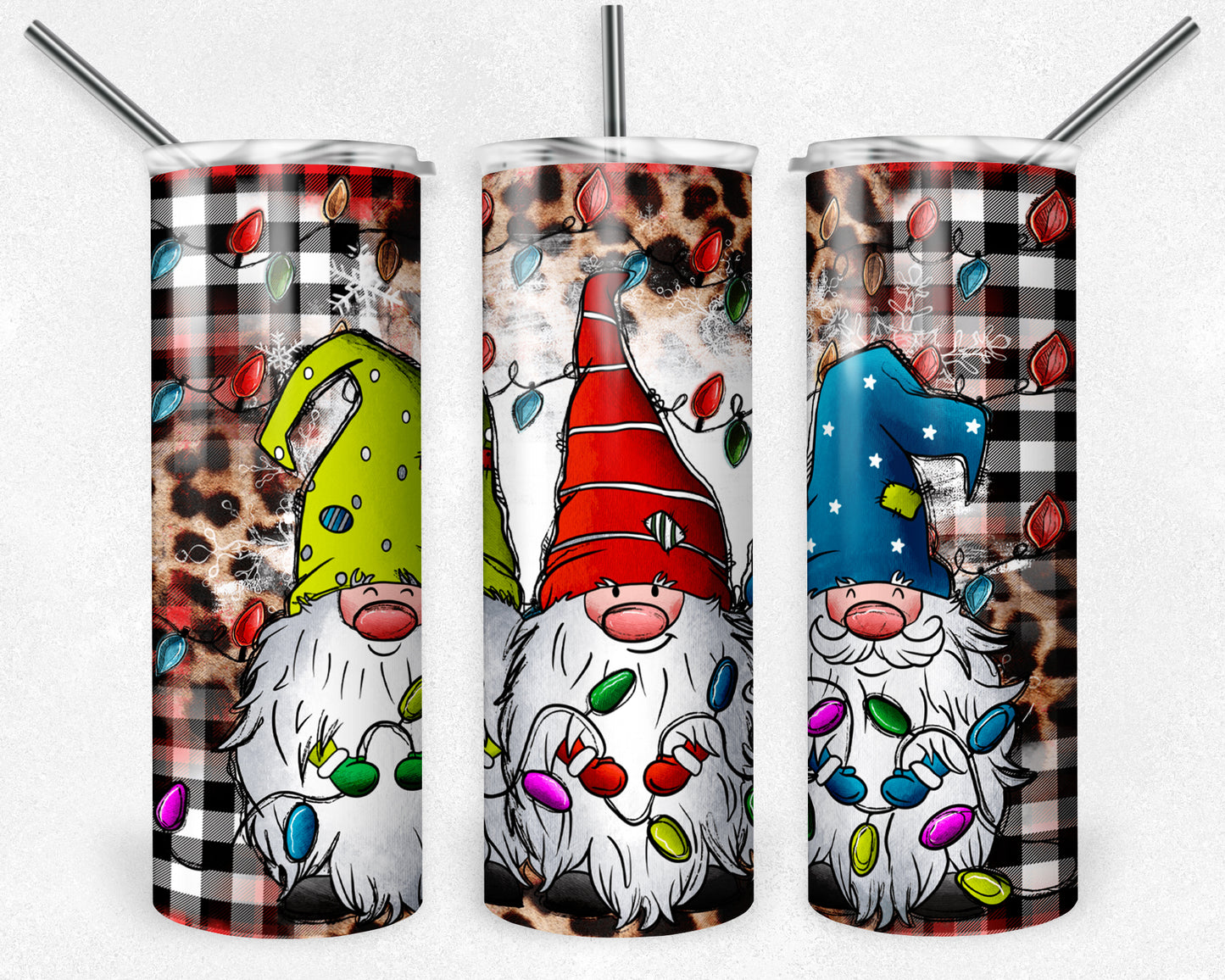 Gnome Christmas 20oz Skinny Tumbler
