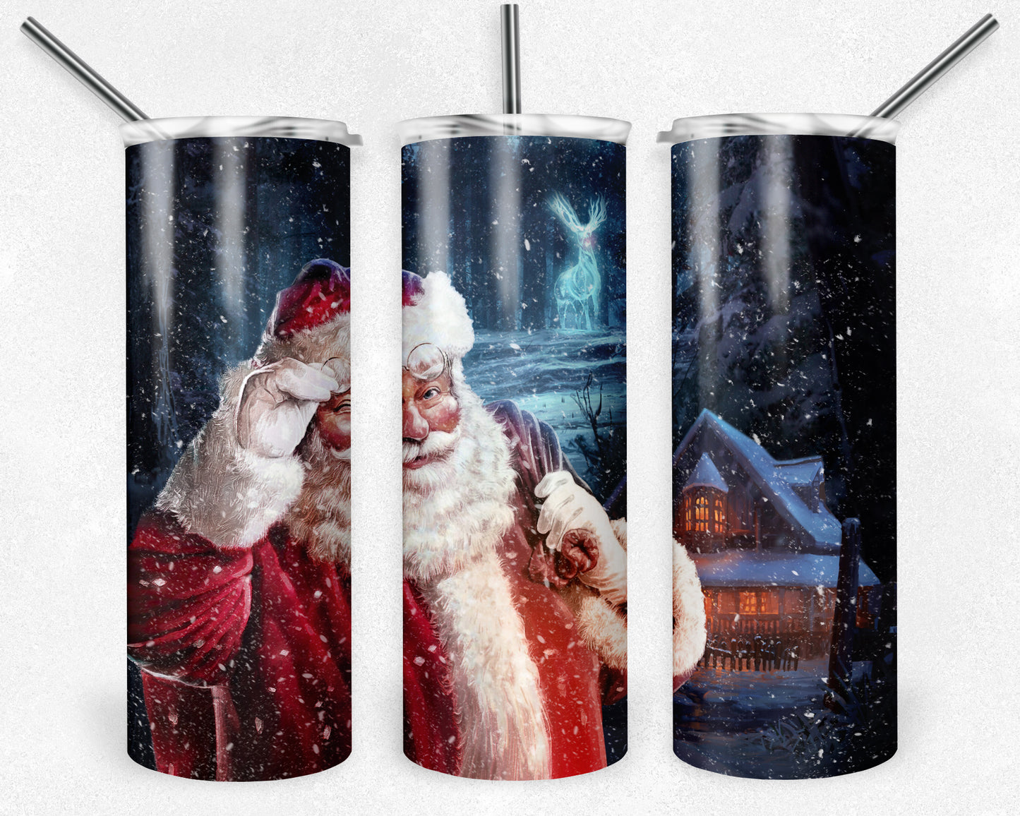 Santa 20oz Skinny Tumbler