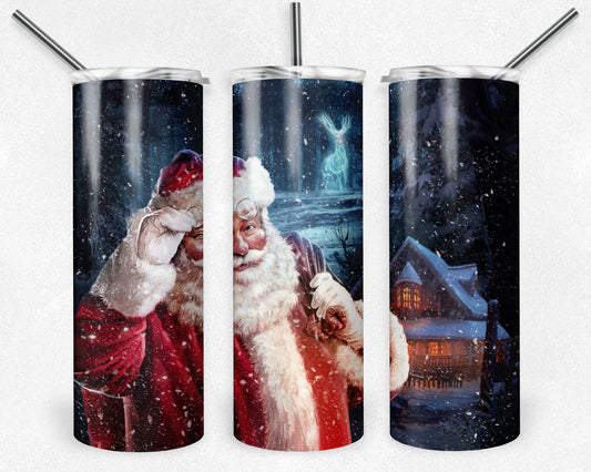 Santa 20oz Skinny Tumbler
