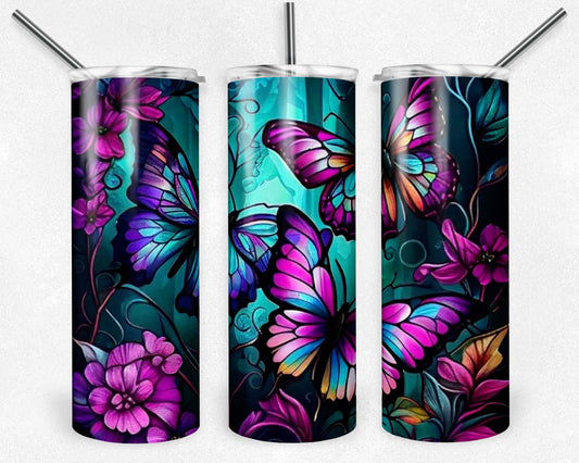 Butterflies 20oz Skinny Tumbler