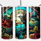 Stained Glass Hummingbird 20oz Skinny Tumbler