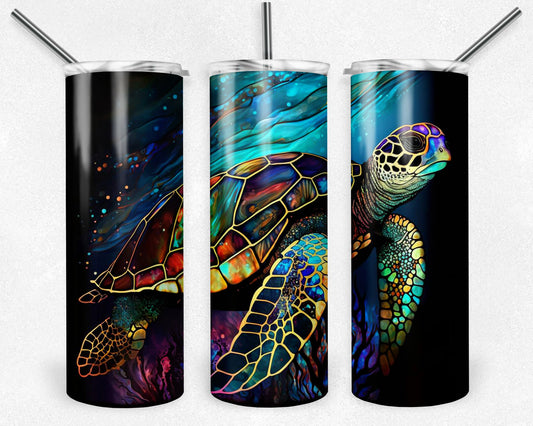 Colourful Turtle 20oz Skinny Tumbler