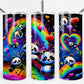 Rainbow Pandas 20oz Skinny Tumbler