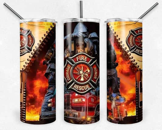 Fire & Rescue 20oz Skinny Tumbler