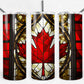 Canada Stained Glass 20oz Skinny Tumbler