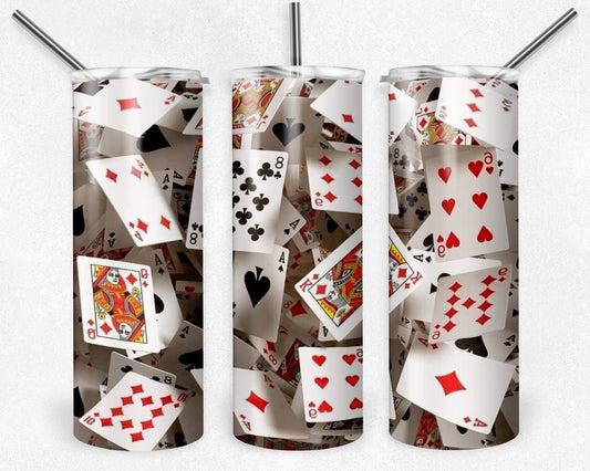 3D Cards 20oz Skinny Tumbler