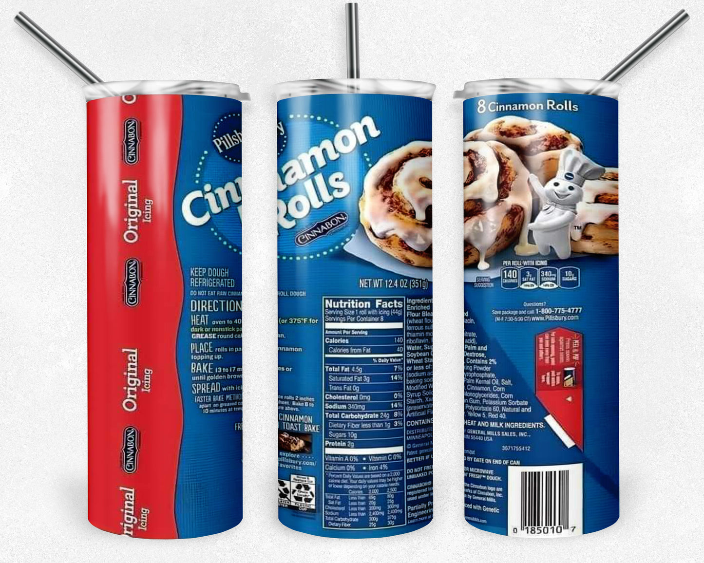 Cinnamon Rolls 20oz Skinny Tumbler