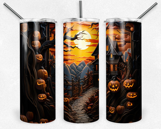Spooky House - 20oz Skinny Tumbler