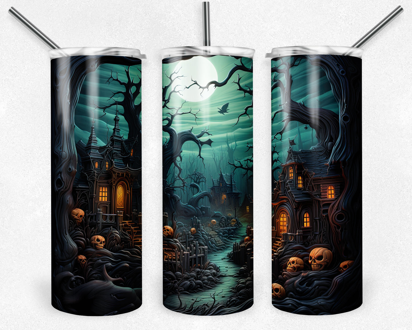 Spooky Village - 20oz Skinny Tumbler