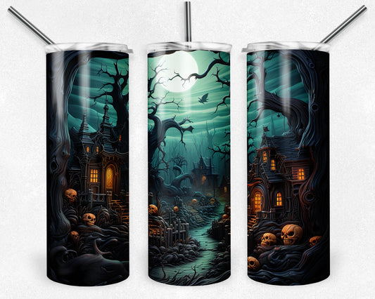 Spooky Village - 20oz Skinny Tumbler