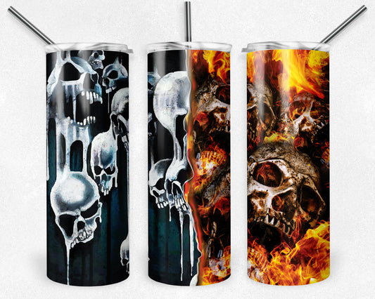 Melted Skulls 20oz Skinny Tumbler