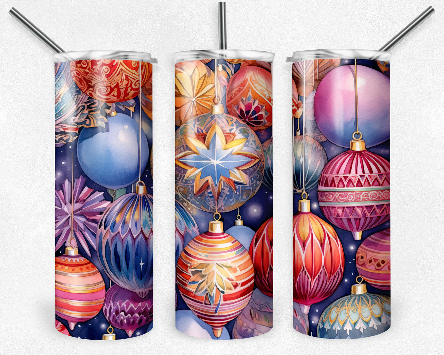 Christmas Ornaments #1 20oz Skinny Tumbler
