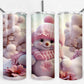 Pink Snowman #3 20oz Skinny Tumbler